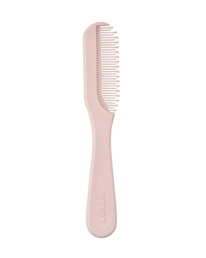 Beaba Baby Brush & Comb Set-Soft Nylon Bristle Brush & Gentle Comb with Easy-Grip Handle-Old Pink-0M+