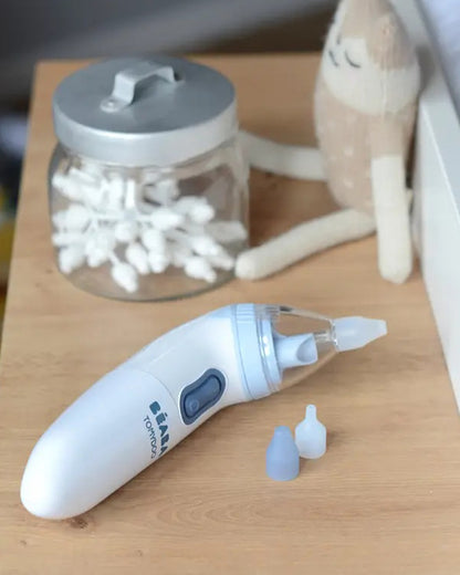 Beaba Tomydoo Electric Baby Nasal Aspirator-Fast & Gentle Congestion Reliever-Multiple Easy-to- Clean Tips & Removable Head-For Newborn