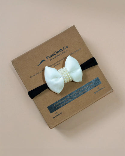 PureCloth Off White Headband-Solid-Organic Cotton-For Infants
