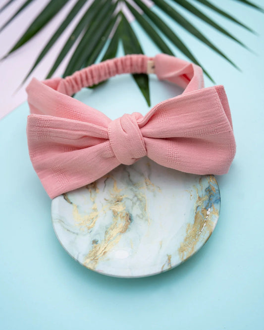 PureCloth Peach Headband-Solid-100% Cotton-For Infants