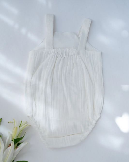 PureCloth Little Meadows Baby Boy Gift Set with Cotton Romper and Swaddle-Newborn Essential Gift Set For Baby Shower-Pack of 3-White