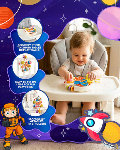 Wembley Mini Space Busy Board-Indoor Toy-6 Exciting Way to Play-Develops Hand Eye Coordination-4M+
