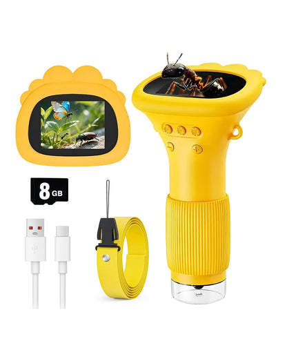 Wembley Portable Kids Microscope-Indoor Toy-1000x Zoom & HD Screen-Portable Design-36M+