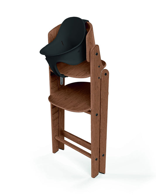 Cybex Click & Fold 3 in 1 High Chair With Baby Set & Tray-Quick & Easy One Hand Unfold-Self Standing When Folded-Individual Height & Depth Adjustment of Seat & Footrest-For 6M to 99Y (Upto 120 Kg)-All Natural Dark