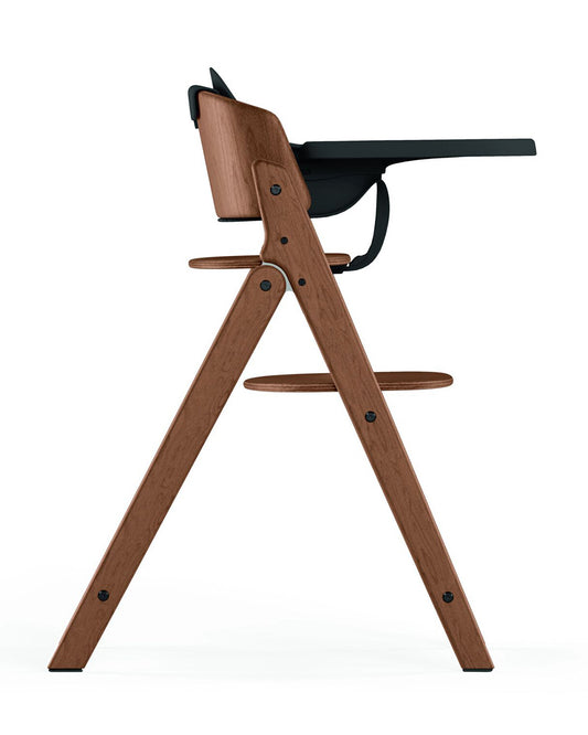 Cybex Click & Fold 3 in 1 High Chair With Baby Set & Tray-Quick & Easy One Hand Unfold-Self Standing When Folded-Individual Height & Depth Adjustment of Seat & Footrest-For 6M to 99Y (Upto 120 Kg)-All Natural Dark