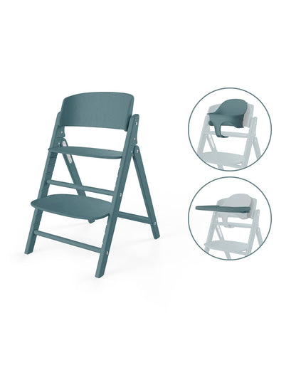 Cybex Click & Fold 3 in 1 High Chair With Baby Set & Tray-Quick & Easy One Hand Unfold-Self Standing When Folded-Individual Height & Depth Adjustment of Seat & Footrest-For 6M to 99Y (Upto 120 Kg)-Stone Blue