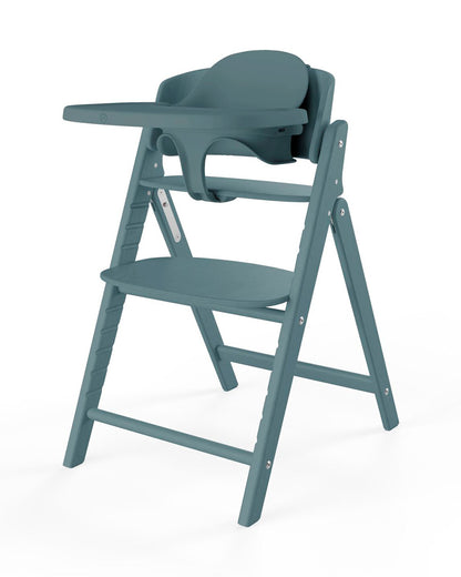 Cybex Click & Fold 3 in 1 High Chair With Baby Set & Tray-Quick & Easy One Hand Unfold-Self Standing When Folded-Individual Height & Depth Adjustment of Seat & Footrest-For 6M to 99Y (Upto 120 Kg)-Stone Blue