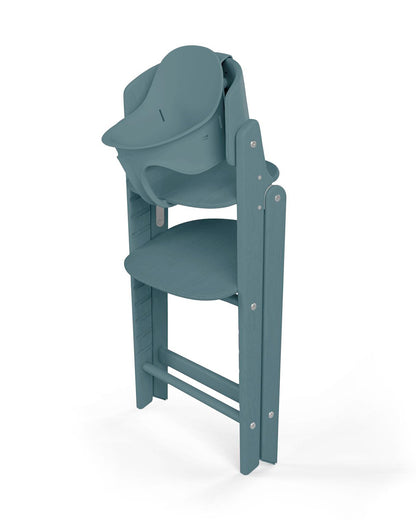 Cybex Click & Fold 3 in 1 High Chair With Baby Set & Tray-Quick & Easy One Hand Unfold-Self Standing When Folded-Individual Height & Depth Adjustment of Seat & Footrest-For 6M to 99Y (Upto 120 Kg)-Stone Blue