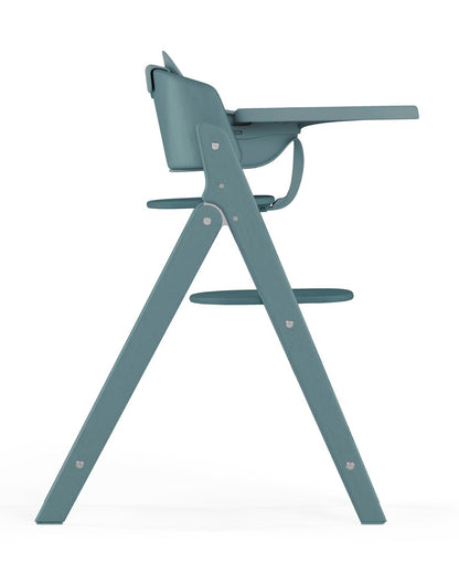 Cybex Click & Fold 3 in 1 High Chair With Baby Set & Tray-Quick & Easy One Hand Unfold-Self Standing When Folded-Individual Height & Depth Adjustment of Seat & Footrest-For 6M to 99Y (Upto 120 Kg)-Stone Blue
