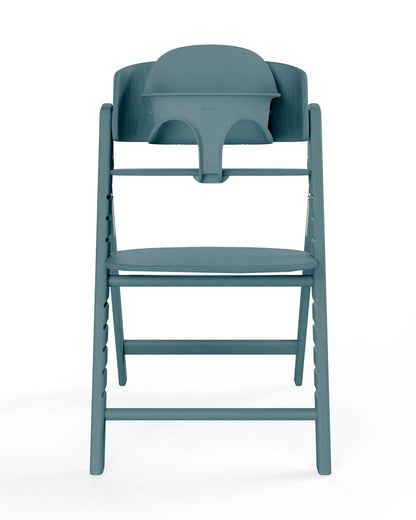 Cybex Click & Fold 3 in 1 High Chair With Baby Set & Tray-Quick & Easy One Hand Unfold-Self Standing When Folded-Individual Height & Depth Adjustment of Seat & Footrest-For 6M to 99Y (Upto 120 Kg)-Stone Blue