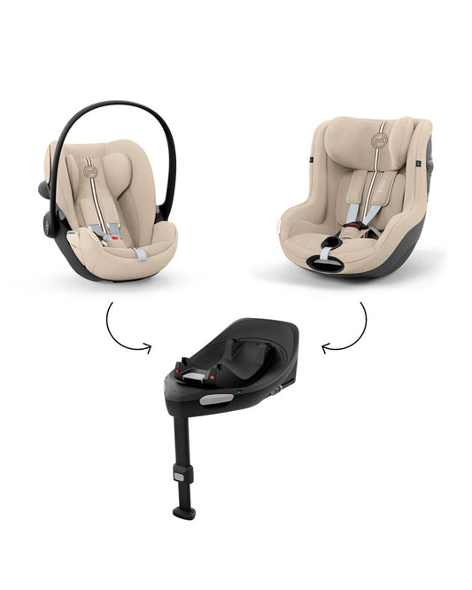 Cybex Cloud G3 PLUS Baby Car Seat With ISOFIX Base G3-Stone Grey
