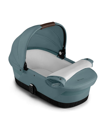 Cybex Gazelle S Baby Carry Cot-Integrated Carry Handle-Soft & Spring Foam Cushion-XXL UPF50+ Canopy-Compact Fold-2 Years Warranty-For 0 to 6M (Upto 9 Kg)-Stormy Blue