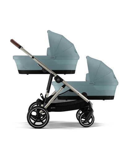 Cybex Gazelle S Baby Carry Cot-Integrated Carry Handle-Soft & Spring Foam Cushion-XXL UPF50+ Canopy-Compact Fold-2 Years Warranty-For 0 to 6M (Upto 9 Kg)-Stormy Blue
