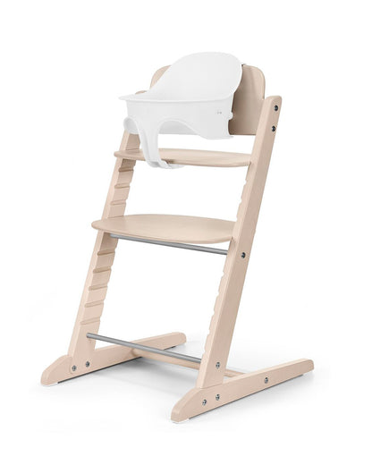 Cybex Iris 3 in 1 High Chair With Baby Set & Tray-Individual Height & Depth Adjustment of Seat & Footrest-Crafted From European Beachwood-Posture Friendly-For 6M to 99Y (Upto 120 kg)-All Natural Light