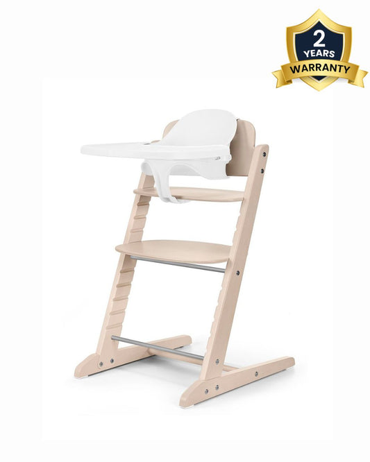 Cybex Iris 3 in 1 High Chair With Baby Set & Tray-Individual Height & Depth Adjustment of Seat & Footrest-Crafted From European Beachwood-Posture Friendly-For 6M to 99Y (Upto 120 kg)-All Natural Light