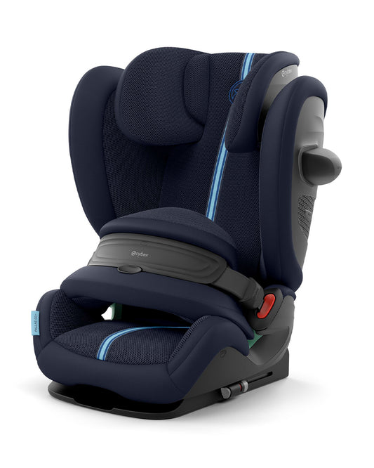 Cybex Pallas G3 PLUS Baby Car Seat-Forward Facing-Latest Generation-With Airbag Style Impact Shield-Reduces the Risk of Neck Injury-12 Positions Adjustable Headrest-For 15M to 12Y (9 to 50 Kg)-Ocean Blue