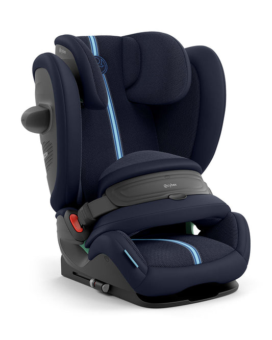 Cybex Pallas G3 PLUS Baby Car Seat-Forward Facing-Latest Generation-With Airbag Style Impact Shield-Reduces the Risk of Neck Injury-12 Positions Adjustable Headrest-For 15M to 12Y (9 to 50 Kg)-Ocean Blue