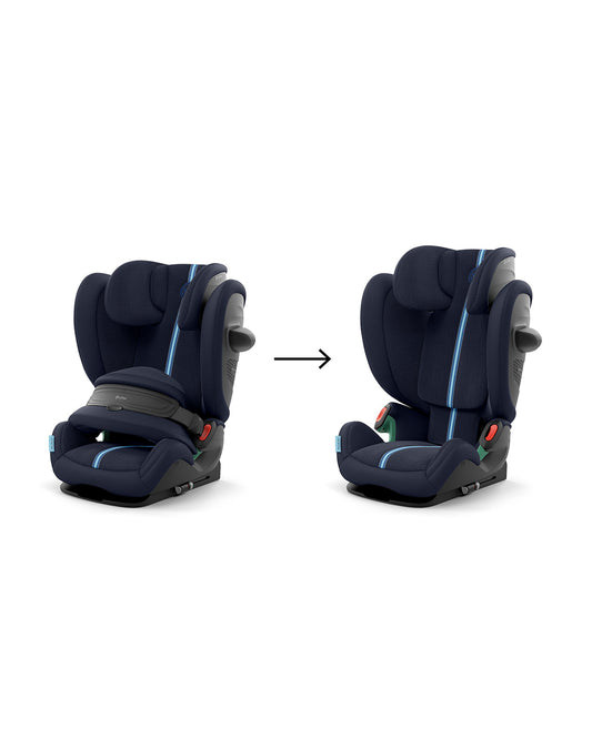 Cybex Pallas G3 PLUS Baby Car Seat-Forward Facing-Latest Generation-With Airbag Style Impact Shield-Reduces the Risk of Neck Injury-12 Positions Adjustable Headrest-For 15M to 12Y (9 to 50 Kg)-Ocean Blue