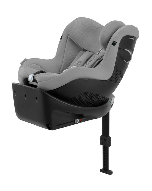 Cybex Sirona Gi i-Size PLUS Baby Car Seat-Convertible (Forward and Rear Facing)-With Mesh Fabric For 6x Better Airflow-360 Degree Rotation- Positions Recline in Both Mode-For 3M to 4Y (Upto 20 Kg)-Stone grey