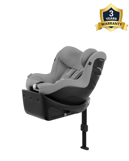 Cybex Sirona Gi i-Size PLUS Baby Car Seat-Convertible (Forward and Rear Facing)-With Mesh Fabric For 6x Better Airflow-360 Degree Rotation- Positions Recline in Both Mode-For 3M to 4Y (Upto 20 Kg)-Stone grey