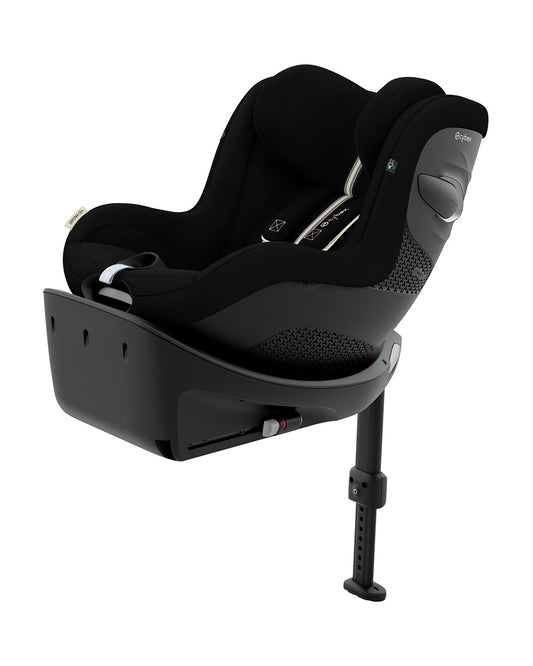 Cybex Sirona Gi PLUS Baby Car Seat With Newborn Inlay-Convertible (Forward & Rear Facing)-With Mesh Fabric For 6x Better Airflow-360 Degree Rotation-5 Positions Recline in Both Mode-For 0M to 4Y (Upto 20 Kg)-Moon Black