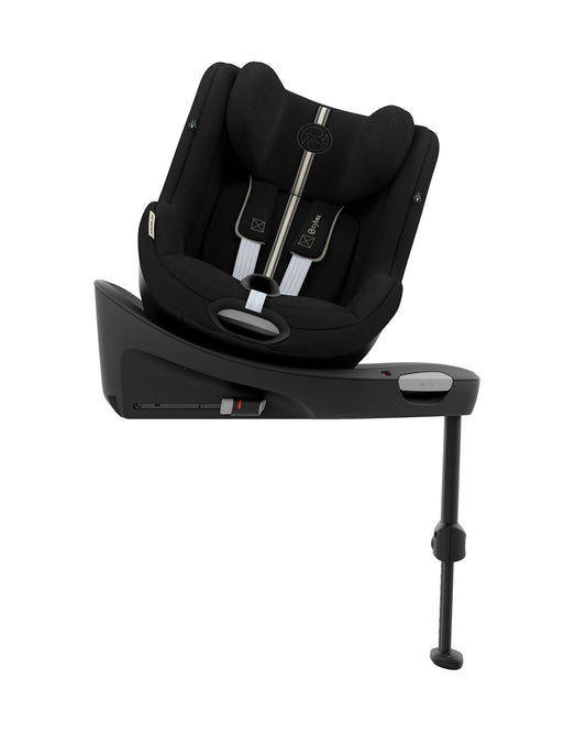 Cybex Sirona Gi PLUS Baby Car Seat With Newborn Inlay-Convertible (Forward & Rear Facing)-With Mesh Fabric For 6x Better Airflow-360 Degree Rotation-5 Positions Recline in Both Mode-For 0M to 4Y (Upto 20 Kg)-Moon Black