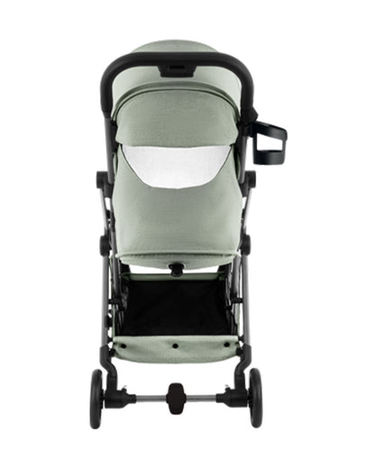 Britax Flylite Cabin Friendly Stroller-Extra Large Extendable Canopy-One Hand Fold-Flat Reclining Seat-For 0 to 4Y (Upto 22Kg)-Sage