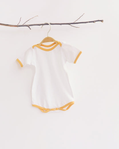 Yellow Doodle Multicolour Bodysuit-Solid-Cotton-For Infants-Pack of 5