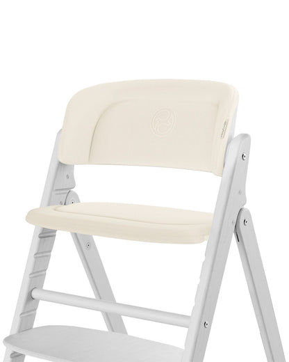 Cybex Click & Fold Comfort Inlay-Includes Baby Set, Backrest & Small Board Cushion-Adds Comfort To The Click & Fold Chair-Canvas White