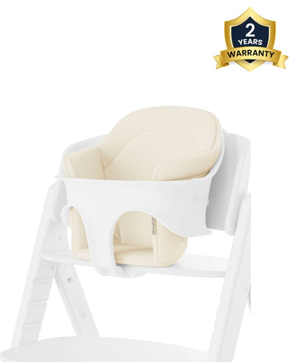 Cybex Click & Fold Comfort Inlay-Includes Baby Set, Backrest & Small Board Cushion-Adds Comfort To The Click & Fold Chair-Canvas White