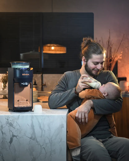 Beaba Milkeo Plus Automatic Baby Formula Dispenser & Bottle Maker-Instant Warm Bottles in 20 Sec-Smart Touchscreen with Mulitple Temperature Settings-Night Blue