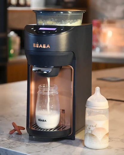 Beaba Milkeo Plus Automatic Baby Formula Dispenser & Bottle Maker-Instant Warm Bottles in 20 Sec-Smart Touchscreen with Mulitple Temperature Settings-Night Blue