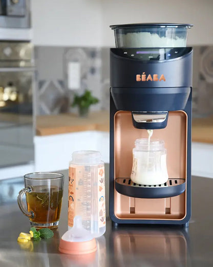 Beaba Milkeo Plus Automatic Baby Formula Dispenser & Bottle Maker-Instant Warm Bottles in 20 Sec-Smart Touchscreen with Mulitple Temperature Settings-Night Blue