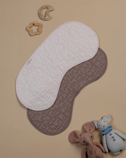 MiRooh Organic Cotton Burp Cloth-Super Absorbent & Fast Drying-Pink & Cocoa-Pack of 2-For Newborn