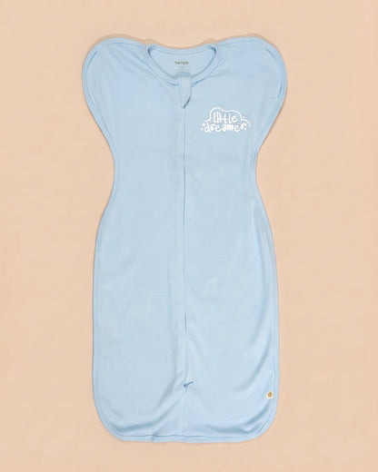 Twingle 100% Organic Cotton Sleeping Bag with Inbuilt Mittens-Snug Fit & Arms Up Design for Natural Body Posture-Zip Guard to Protect Baby's Chin & Neck-Two Way Zipper for Easy Diaper Change-Solid-Aqua-For Infants
