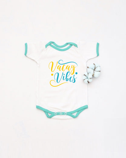 Yellow Doodle White Bodysuit-Printed-Cotton-For Infants