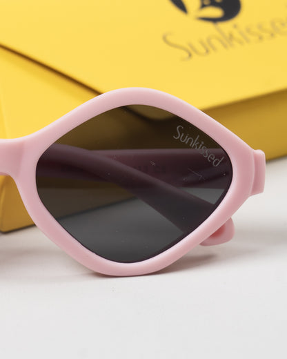 Sunkissed Pastel Pink Sunglasses-UV 400 Protection-TPE-For Infants