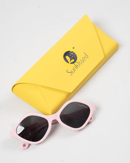 Sunkissed Pastel Pink Sunglasses-UV 400 Protection-TPE-For Infants