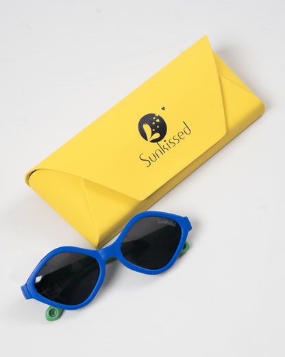 Sunkissed Cobalt Blue & Green Sunglasses-UV 400 Protection-TPE-For Infants