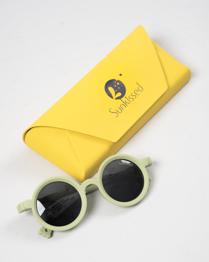 Sunkissed Olive Green Sunglasses-UV 400 Protection-TPE-For Infants