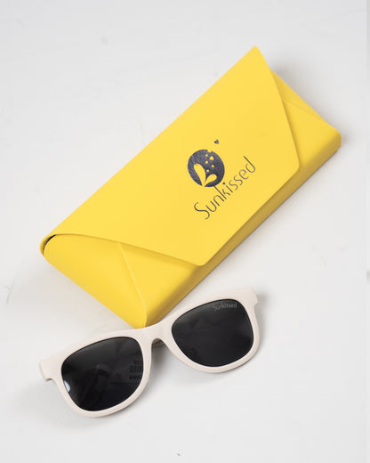 Sunkissed Off White Sunglasses-UV 400 Protection-TPE-For Infants