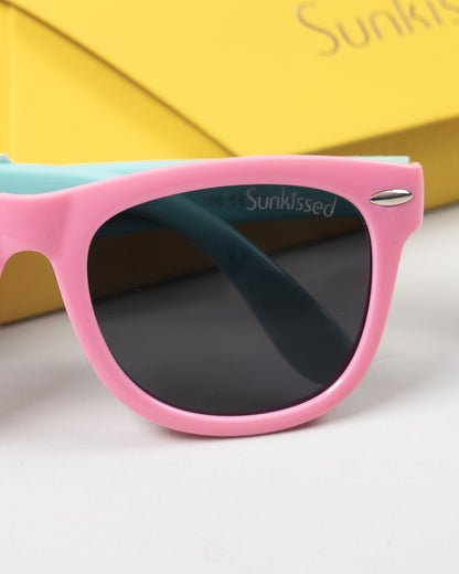 Sunkissed Pink & Blue Sunglasses-UV 400 Protection-TPE-For Infants