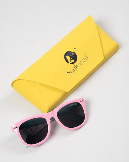 Sunkissed Pink & Blue Sunglasses-UV 400 Protection-TPE-For Infants