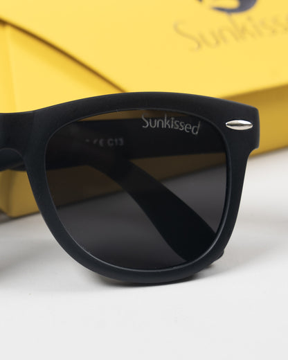 Sunkissed Black Sunglasses-UV 400 Protection-TPE-Printed-For Infants