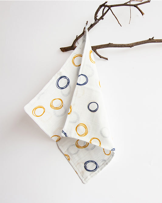 Yellow Doodle Organic Muslin Wipes-Set of 6 Wash Cloths-Lil Travellers-For Infants