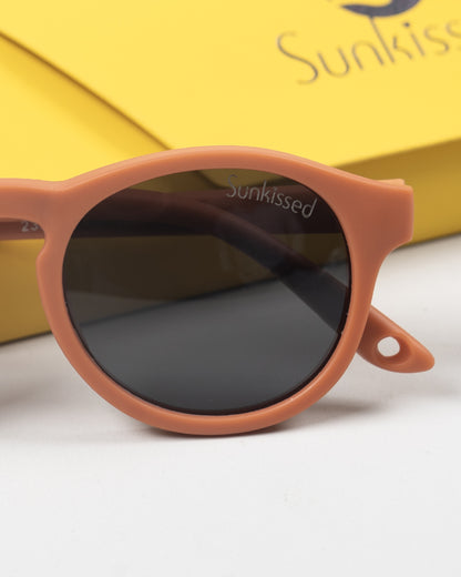 Sunkissed Dark Orange Sunglasses-UV 400 Protection-TPE-For Infants