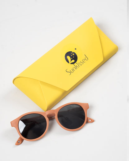 Sunkissed Dark Orange Sunglasses-UV 400 Protection-TPE-For Infants