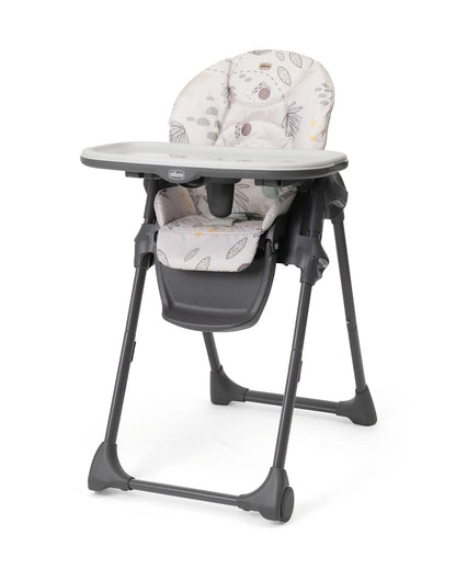 Chicco Polly Easy High Chair-Compact Fold-7 Position Height Adjustment-6M to 3Y (Upto 15Kg)-Woodland