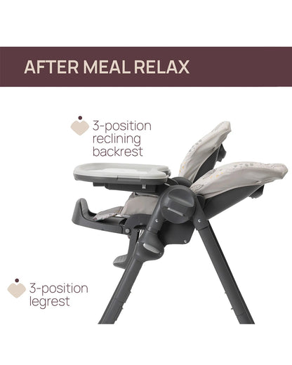 Chicco Polly Easy High Chair-Compact Fold-7 Position Height Adjustment-6M to 3Y (Upto 15Kg)-Woodland