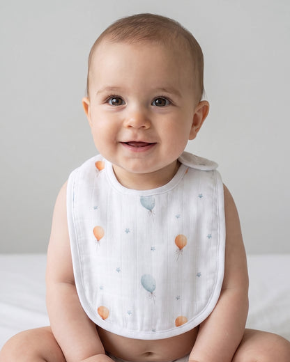 Twingle 100% Organic Muslin Bib-Soft Terry on the Back for maximum Absorbency-Trusted YKK Snaps-Easter Duck-Pack of 2-For Infants